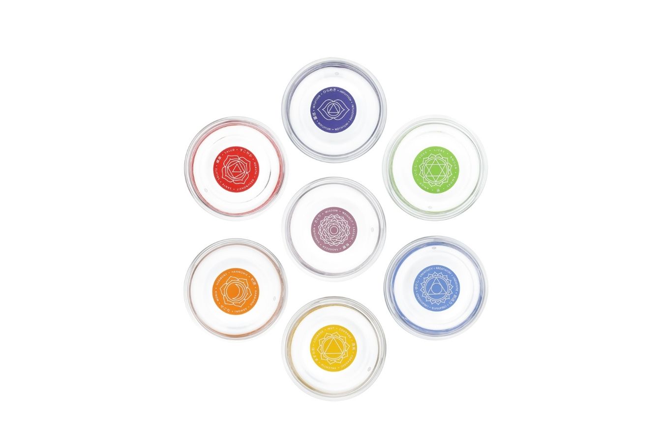 Gläser Set Mythos Chakra Affirmation